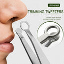 Best Universal Nose Hair Trimming Tweezer Steel Eyebrow Nose Hairs Cut 1 x F9X7