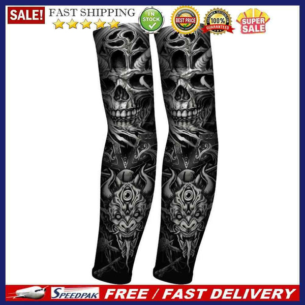 1 Pair UV Protection Cooling Arm Sleeves Cycling Fitness Arm Guards for Adults