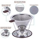 Reusable Coffee Maker Pour Over Coffee Dripper Coffee Filter Slow Drip