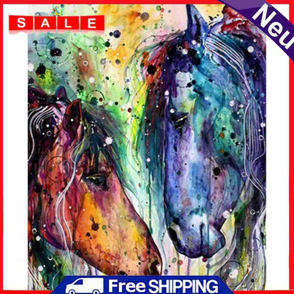Color Horses Oil Painting By Numbers Canvas Wall Drawing Kit DIY Gift Home Decor