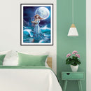 Moon Elf Girl 5D DIY Mosaic Rhinestone Picture Full Round Drill Diamond Paint