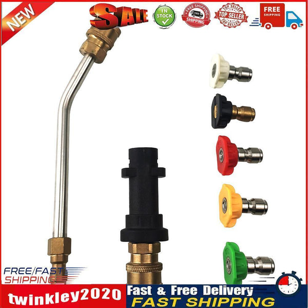 Pressure Washer Gun Adapter + Extension Wand + 5 Tips for Karcher K2-K7 Newly