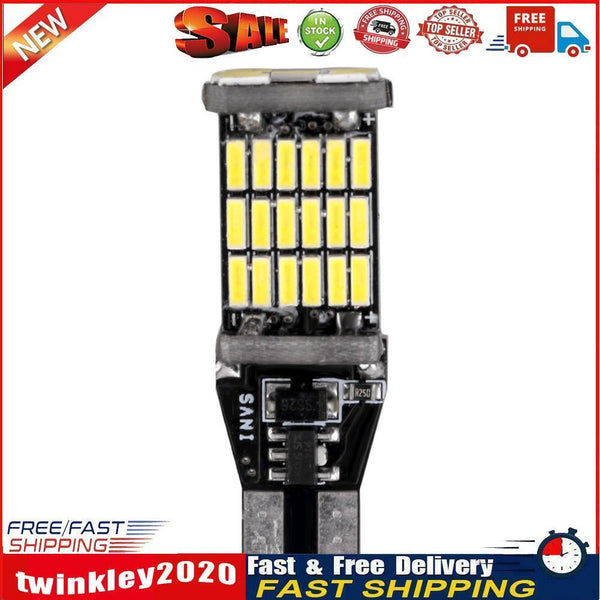 T15 W16W LED Car Reverse Turn Signal Light Bulb 4014 45SMD Bulb (White) Newly