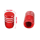 4pcs/set Aluminum Bicycle Moto Car Tires Valve Cover Caps Anti-Dust (Red) Newly