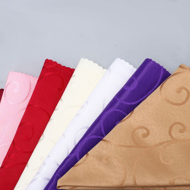 Wedding Square Napkin Satin Fabric Table Napkins Cloth Pocket Handkerchief