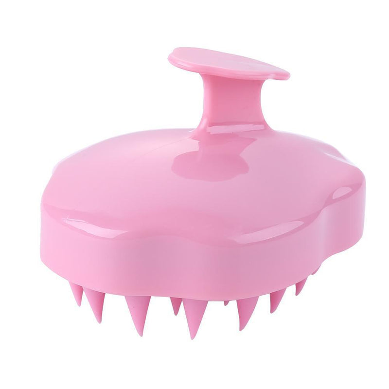Silicone Scalp Massage Shampoo Brush Body Brush Hair Comb (Pink) Newly