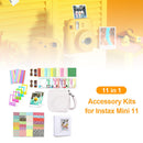 For Fujifilm Instax Mini 11 Accessories Set Case Album Photo Frames (White)