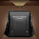 Solid Color Shoulder Bags Business Leather Men Crossbody Travel Messenger Bags