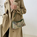Fashion Women Oil Painting Print Underarm Bag Casual Ladies Small Shoulder Bags