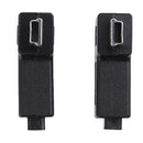2pcs 90 ° Micro USB Female, Mini USB Male Adapter Connector