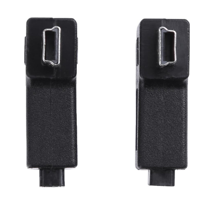 2pcs 90 ° Micro USB Female, Mini USB Male Adapter Connector