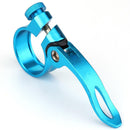 31.8mm Seatpost Clamp Quick Release MTB Bike Seat Post Tube Clip (Blue) Newly