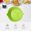 Silicone Air Fryer Liner Kitchen Baking Parchment Steamers Pads (Green) Newly