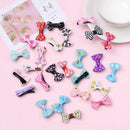 knot Nylon Printed Flowers Head Wraps Alligator Clips Baby Headband Hair Clip