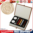 Retro Wax Seal Stamp Fire Painting Stamping Gift Box Set for DIY Manual (F)