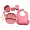 6pcs Silicone Baby Feeding Anti Slip Plates for Food Soft Kids Tableware (B