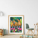 Rabbit Diamond Painting Kit Full Round Rhinestone Wall