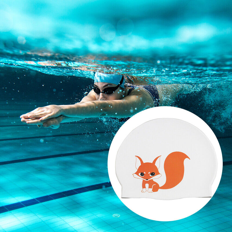 Swimming Caps Waterproof Swim Pool Cap Ear Protect Silicone Diving Hat for Gi