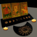 #A Wooden Tarot Card Base Moon Shape Tarot Display Stand Gifts for Enthusiast