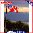 Full Drill Square Diamond Painting Kit DIY 5D American Flag Rhinestone Drawing