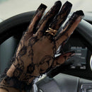 Black Sun Protection Women Lace Gloves Gloves Bride Mittens Driving Gloves