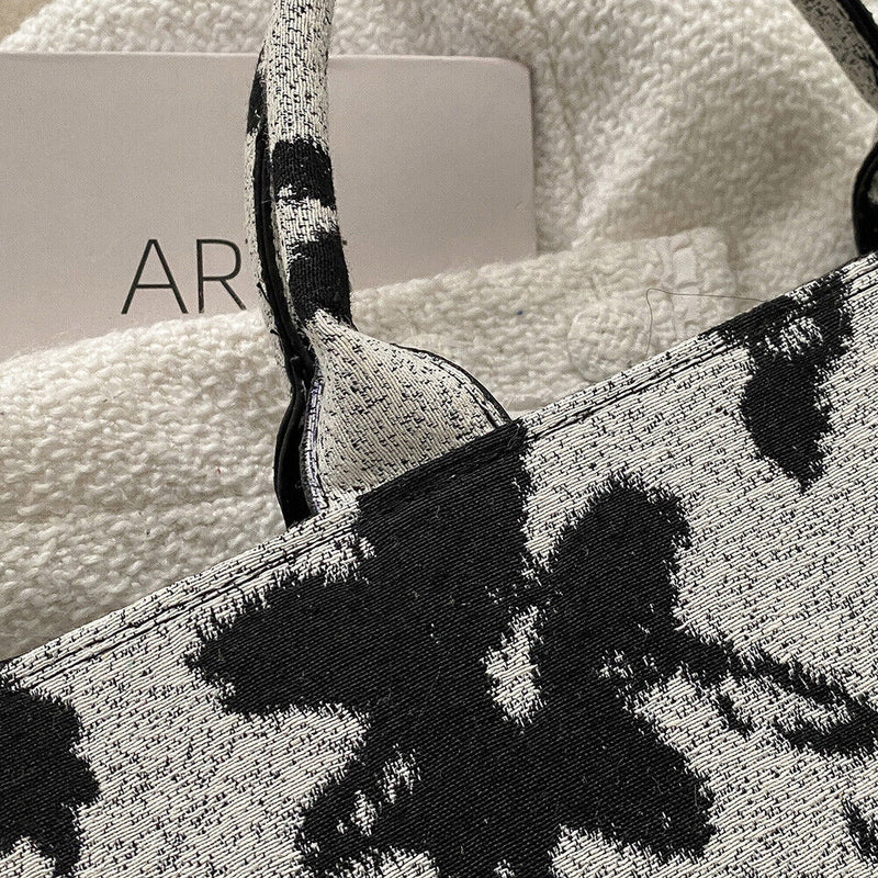 Fashion Women Crossbody Bags PU Canvas Floral Shoulder Ladies Travel Handbags