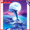 Acrylic Oil Painting By Numbers Dolphin Handmade Digital Picture Art Home Decor