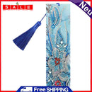 DIY Flower Special Shaped Diamond Painting Leather Bookmark with Tassel Crafts