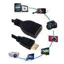 1pc HDMI-compatible Male to HDMI-compatible Female Converter Adapter Cable