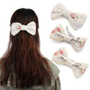 Girls Fashion Hair Barrettes Ponytail Bow Knot Hair Barrettes Lace Hair Clips