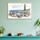 Embroidery DIY Landscape Garden Cross Stitch 14CT Stamped Ornaments Craft Print
