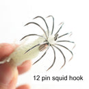 4g Luminous Squid Fishing Lures Jig Hook Artificial Soft Bait Sea Fishing Tackle