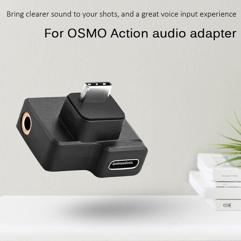 USB C Male to Female + 3.5mm Microphone Adapter for DJI OSMO ACTION Accessories