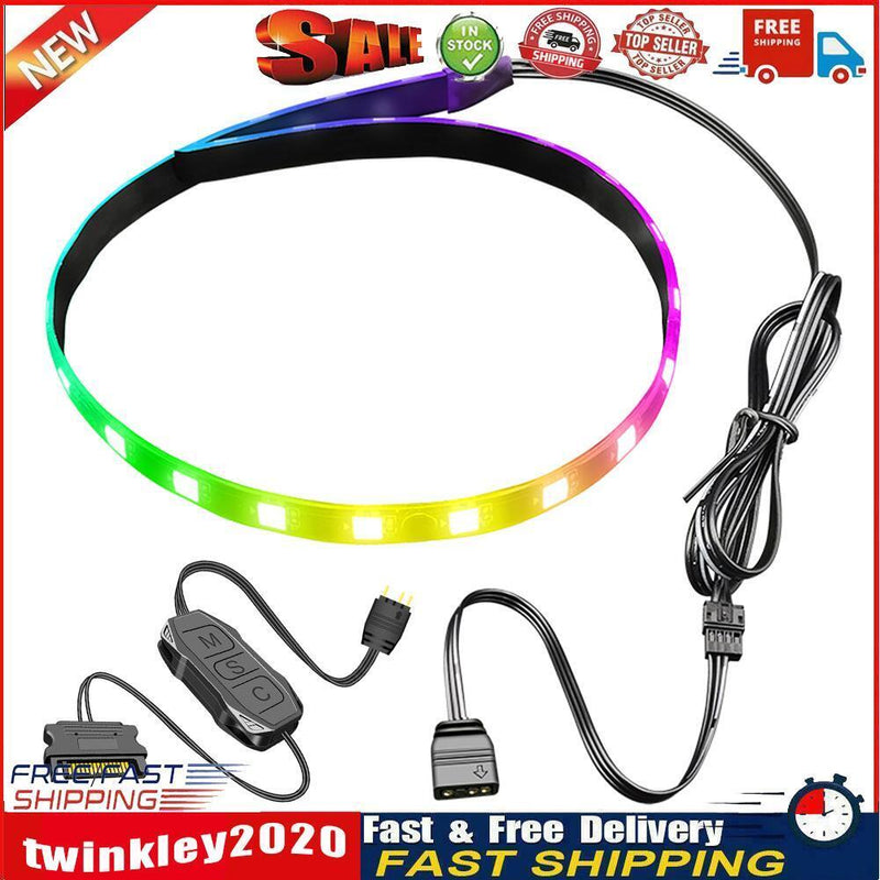 COOLMOON CM-LS40 5V ARGB PC Case LED Light Bar SATA 3PIN Lamps+Controller Newly