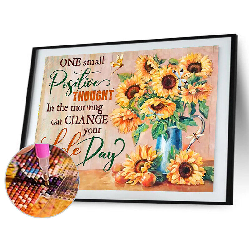 Sunflower 5D DIY Diamond Painting Kits Full Round Drill Wall Decoration Art (