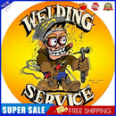 Round Cartoon Hot Rod Metal Plate Tin Sign Plaque for Pub Club Cafe Art (2)