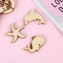 Mixed Lighthouse Wooden Craft Sailboat Dolphin Scrapbooking Whale Shape