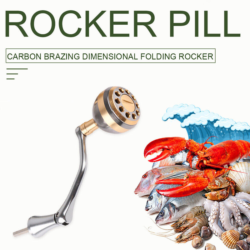 Fishing Reel Part Folding Rocker Grip Pill Spinning Wheel Long Cast Wheel Handle