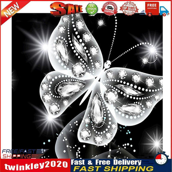 Rhinestones Butterfly Painting 5D Diamond Embroidery DIY Cross Stitch Kit Newly