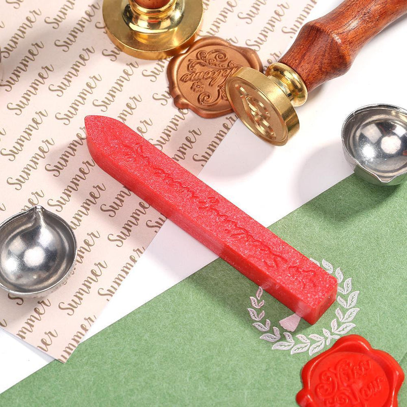Retro DIY Sealing Wax Strips Text Pattern Fire Painting Stick for Stamp (B)