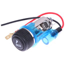 12V Cigarette Lighter Assembly Car Motorcycle Boat Power Socket Plug (Blue)
