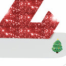 Christmas Hanging Ornaments - Initial with Xmas Hat for DIY Christmas Tree Decor