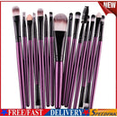 15Pcs Makup Brushes Tool Set Eyeshadow Eye Brush Kits?Purple Black?