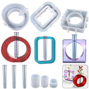 Silicone Molds for Flower Rose Vase Epoxy Casting DIY Mould Art Crafts (A)