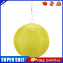 8 inch LED Round Solar Lantern Waterproof Pendant for Garden Decor (Yellow)