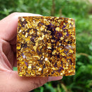 Crystal Orgone Pyramid Healing Reiki Chakra Stones Orgonite Pyramid 6cm (C)