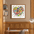 Frameless Butterfly Love Oil Paint by Numbers Kit Handpainted Artwork Handicraft