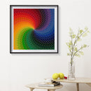 40x50cm Colorful DIY Paint By Numbers Kit Rotating Rainbow Abstract Decor Gift