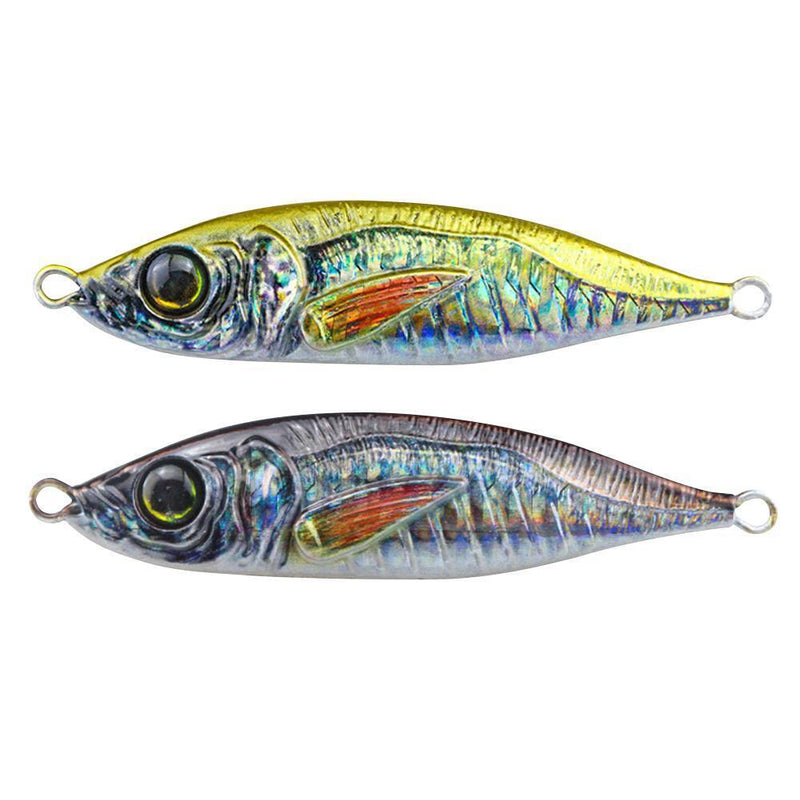 82mm 60g Metal Simulation Fishing Lures Jig Hooks Artificial Hard Bait (B)