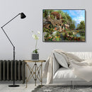 Painting By Numbers DIY Country Villa Hand Painted Canvas Oil Art Picture Kit